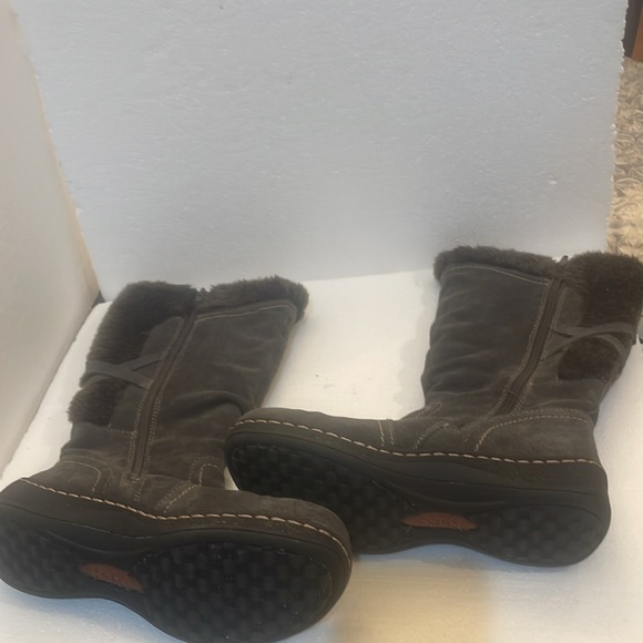 Bass Denver winter boots fur side zipper gray women’s size 8 - Picture 10 of 14